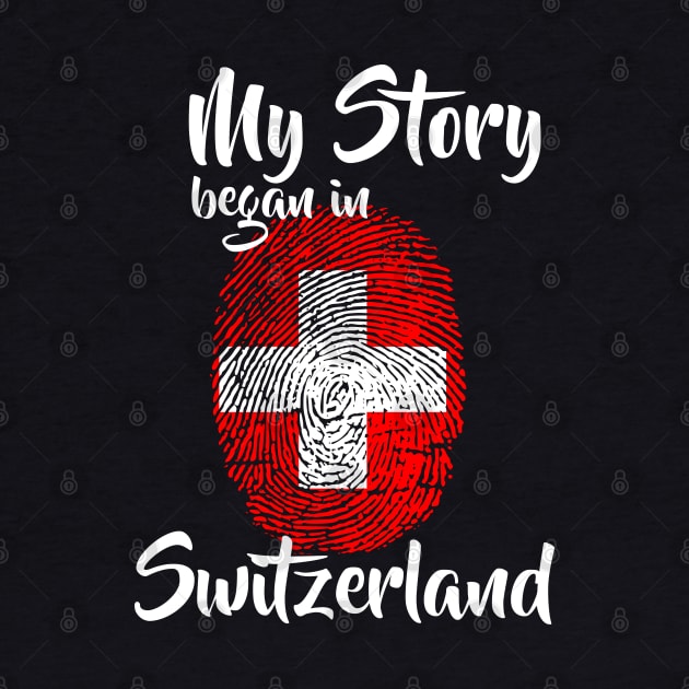 Switzerland Flag Fingerprint My Story DNA Swiss by Your Culture & Merch